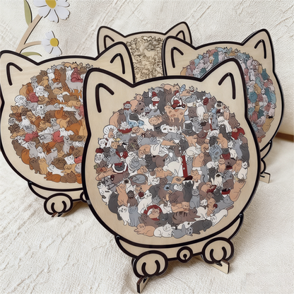 Imperial Cat Art™ – Luxe Houten Dierenpuzzel