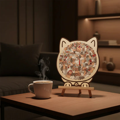 Imperial Cat Art™ – Luxe Houten Dierenpuzzel