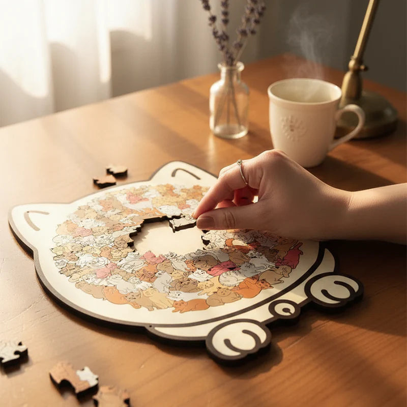 Imperial Cat Art™ – Luxe Houten Dierenpuzzel