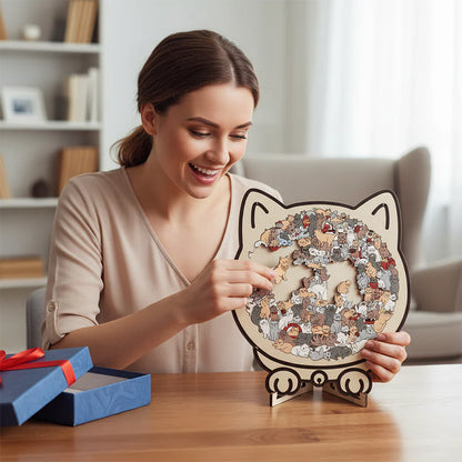 Imperial Cat Art™ – Luxe Houten Dierenpuzzel