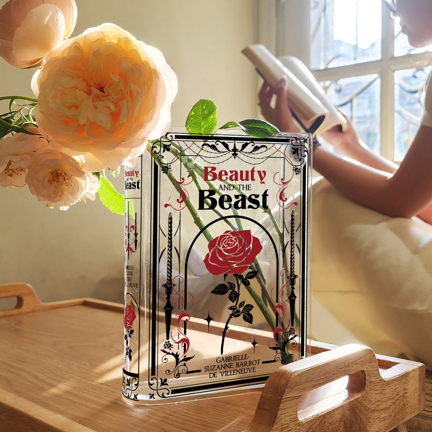 Enchanted Bloom Book Vase™ – Acryl Luxe Boekenvaas
