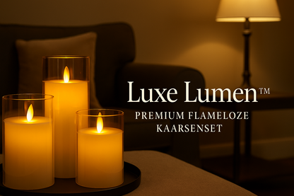 Luxe Lumen™ Premium Flameloze Kaarsenset