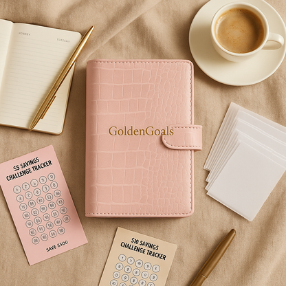 GoldenGoals™ – Luxe 100-Enveloppen Spaarchallenge Map