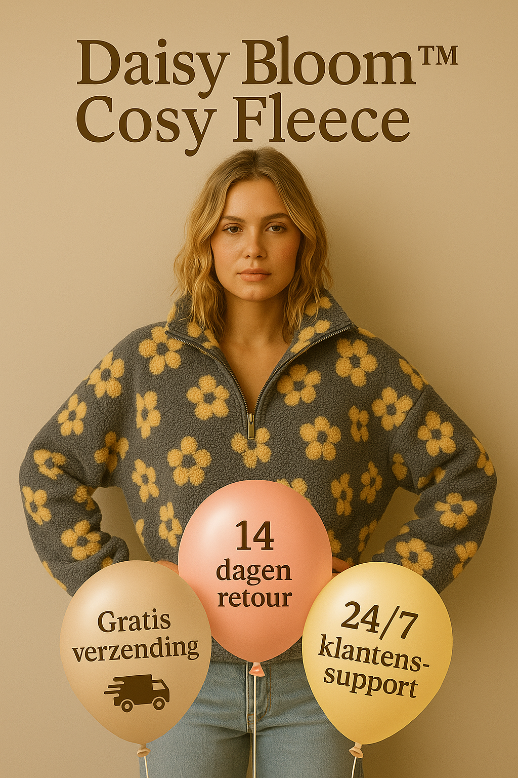 Daisy Bloom™ Cosy Fleece Hoodie