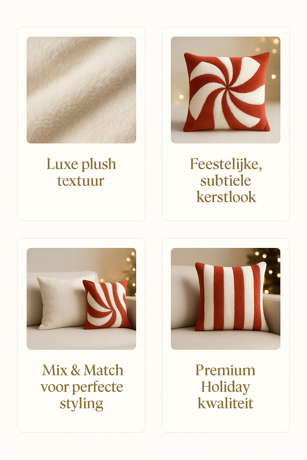 Peppermint Noël Couture™ Kerstkussens