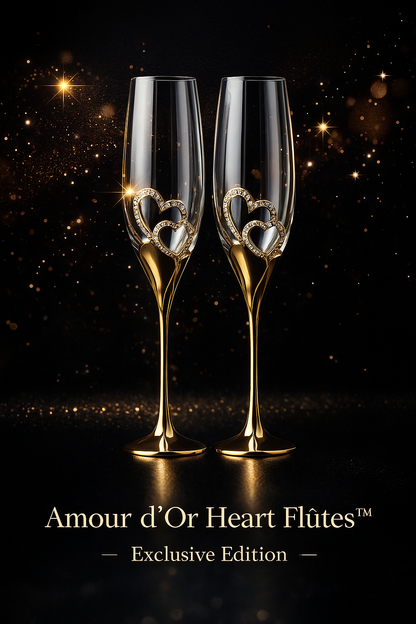 Amour d'Or Heart Flûtes™ – Luxus-Champagnergläser