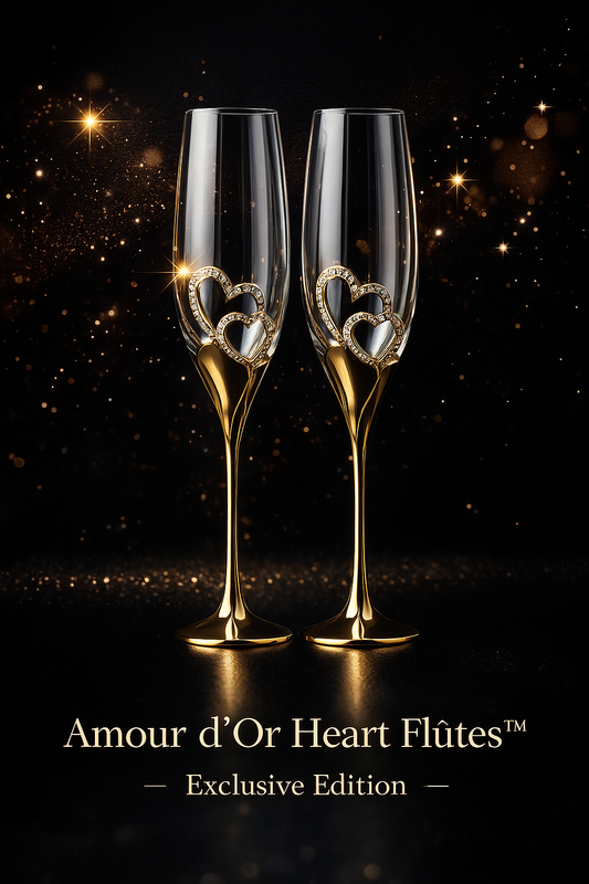 Amour d'Or Heart Flûtes™ – Luxe Champagneglazen
