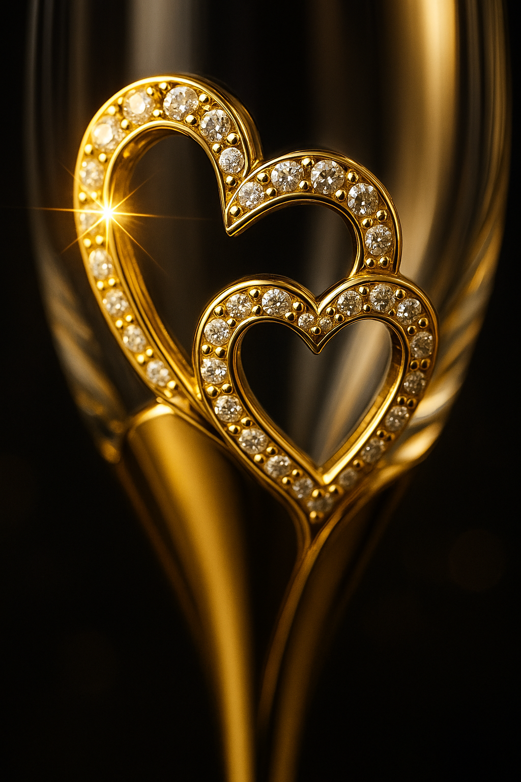 Amour d'Or Heart Flûtes™ – Luxus-Champagnergläser