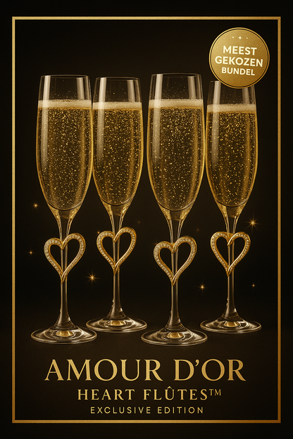 Amour d'Or Heart Flûtes™ – Luxus-Champagnergläser