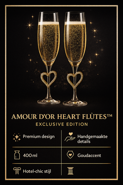 Amour d'Or Heart Flûtes™ – Luxus-Champagnergläser