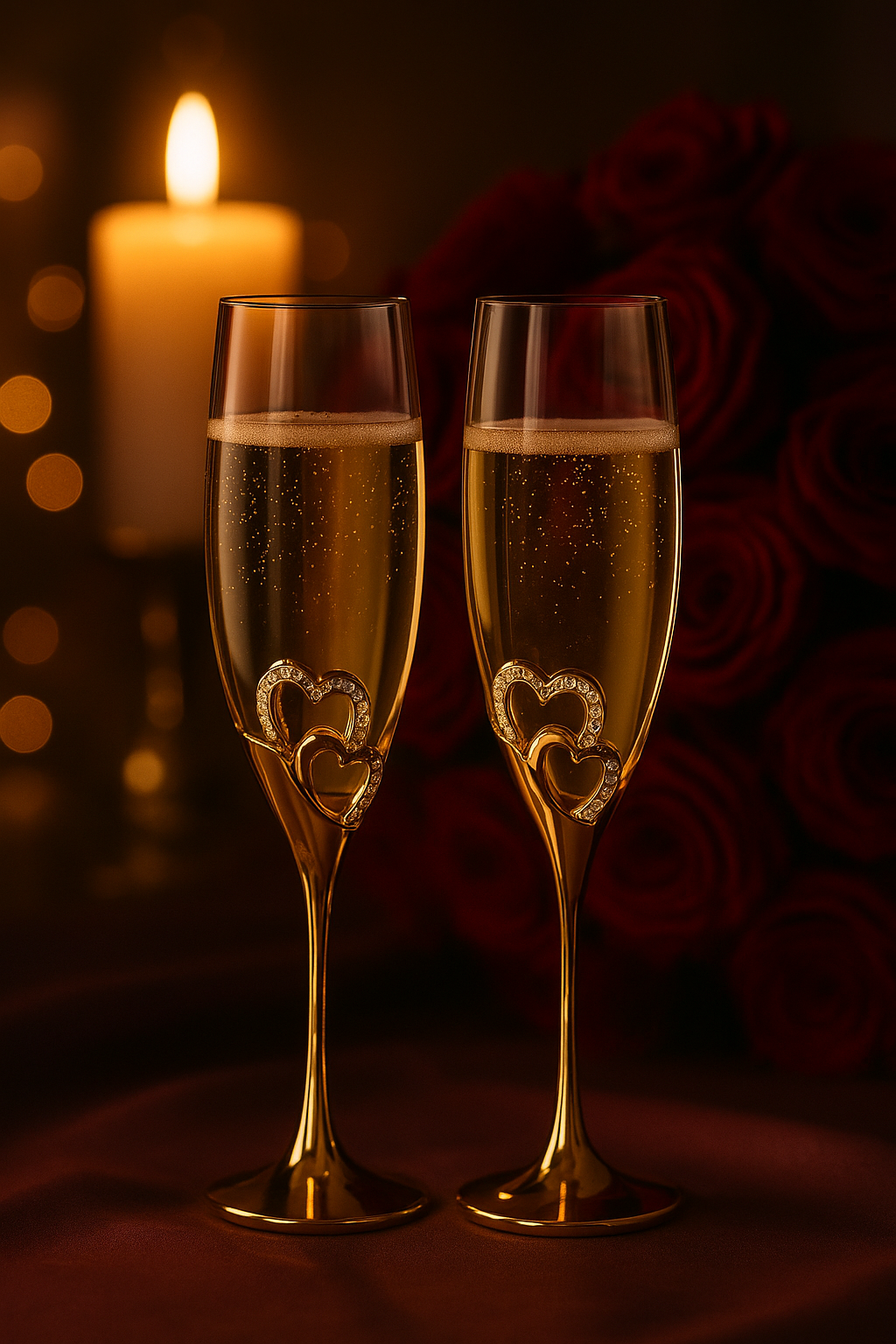 Amour d'Or Heart Flûtes™ – Luxus-Champagnergläser