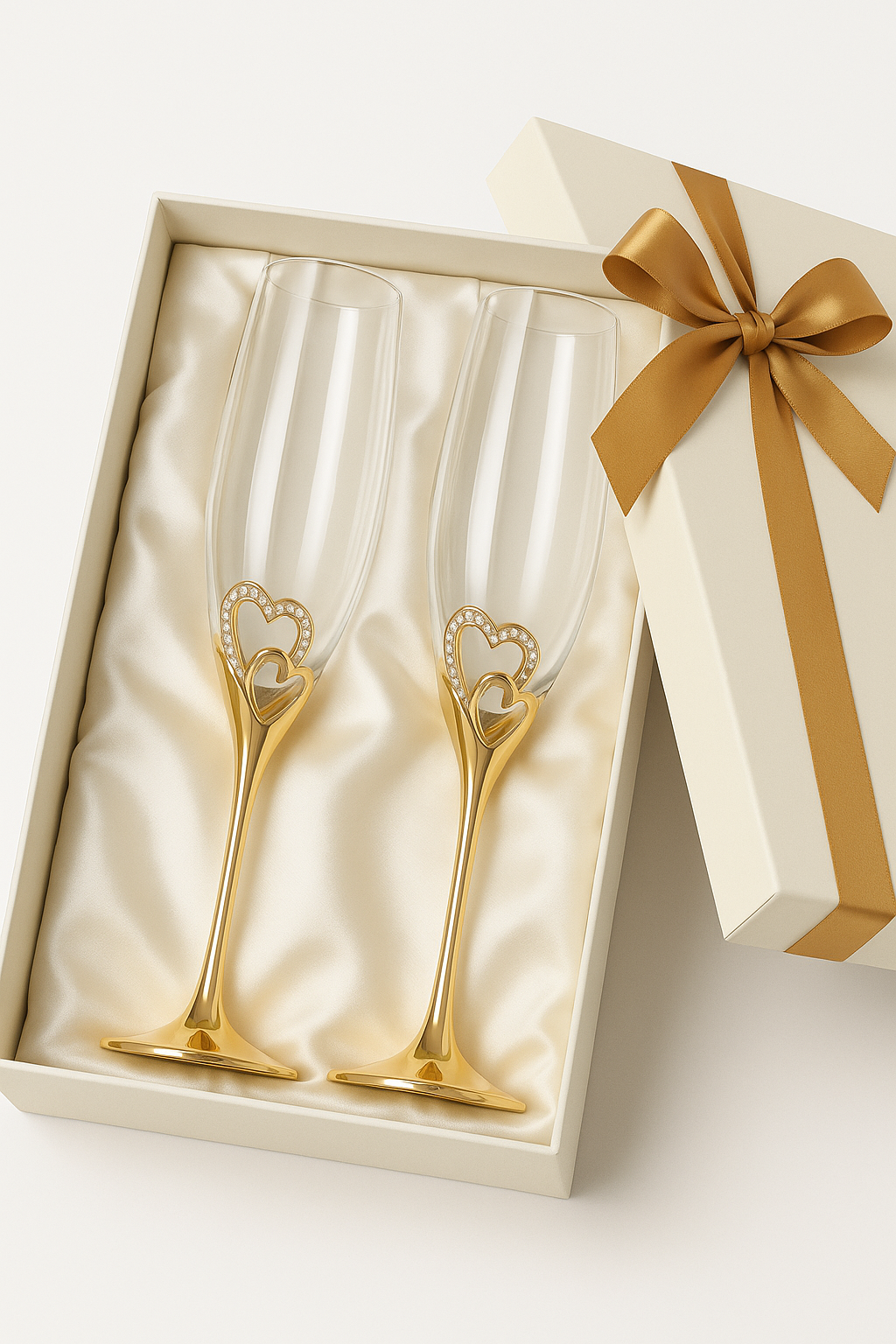 Amour d'Or Heart Flûtes™ – Luxus-Champagnergläser