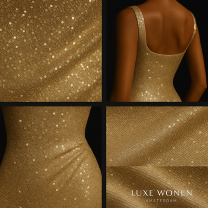 Eleni Lumière™ – Luxe Pailletten Gala Maxi Jurk