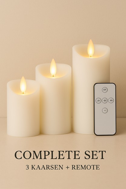 Luxe Lumen™ Premium Flameloze Kaarsenset