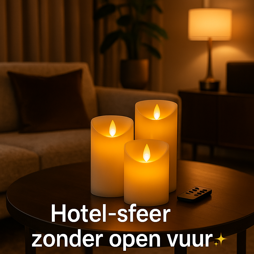 Luxe Lumen™ Premium Flameloze Kaarsenset