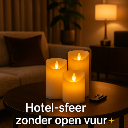 Luxe Lumen™ Premium Flameloze Kaarsenset