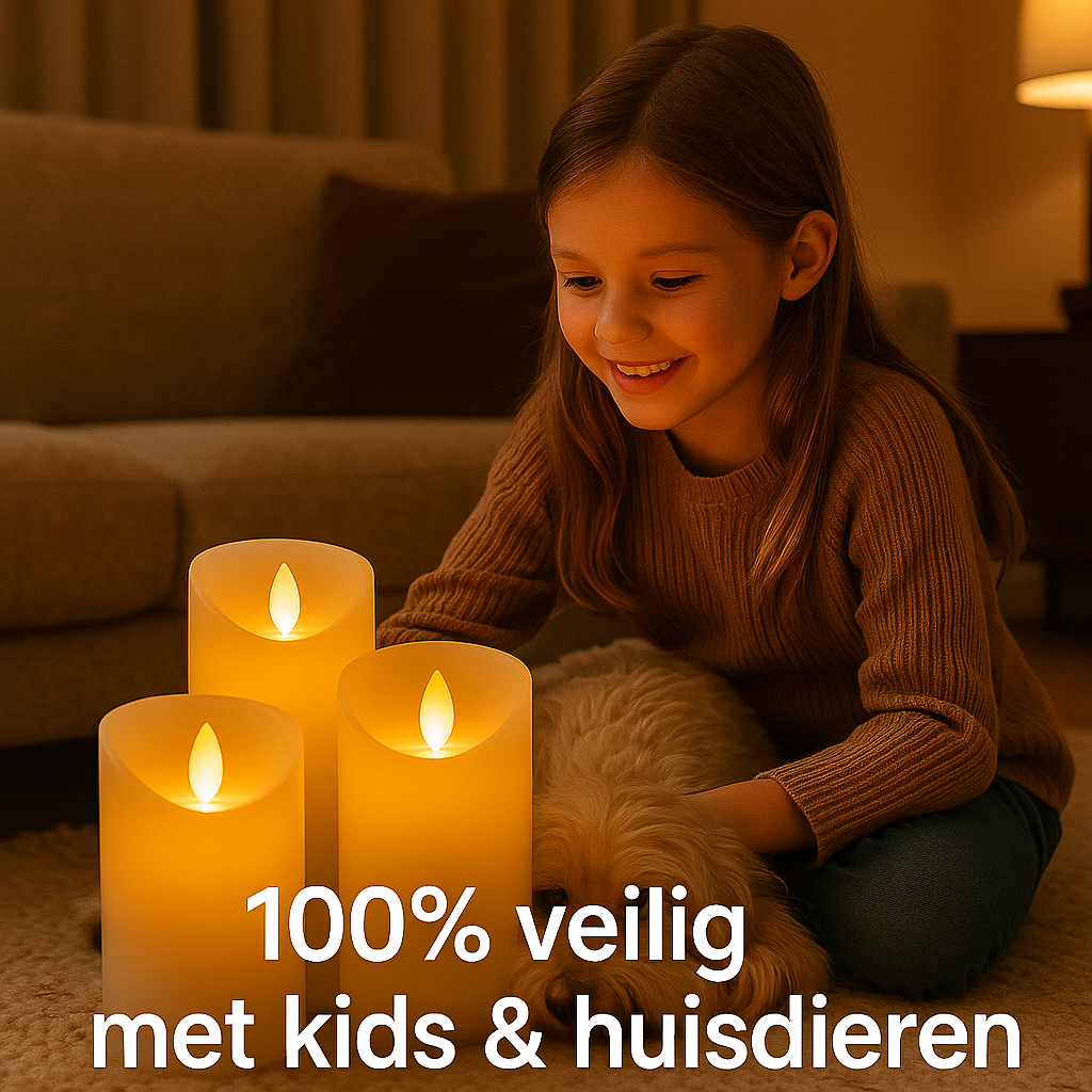 Luxe Lumen™ Premium Flameloze Kaarsenset