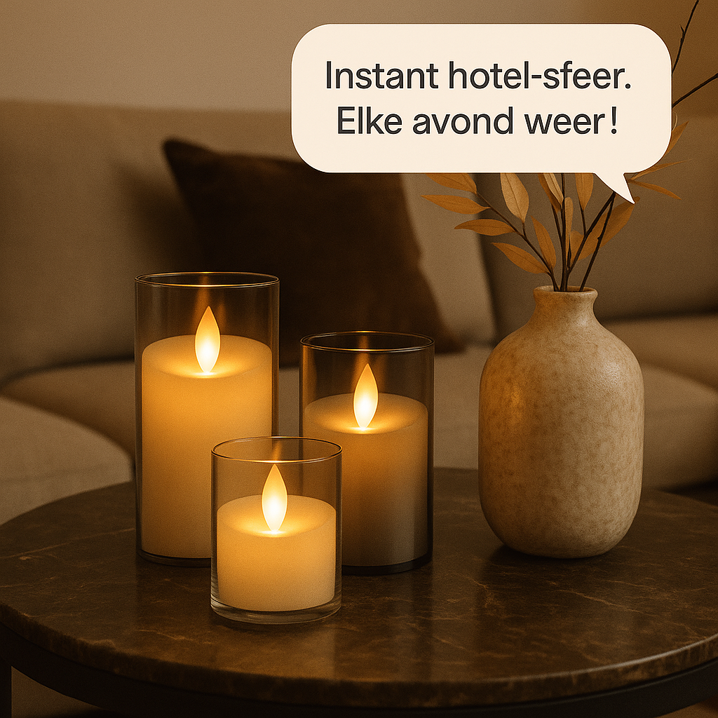 Luxe Lumen™ Premium Flameloze Kaarsenset