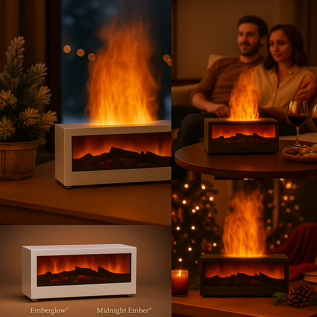 EmberGlow™ – Luxe Haardvuur Luchtbevochtiger